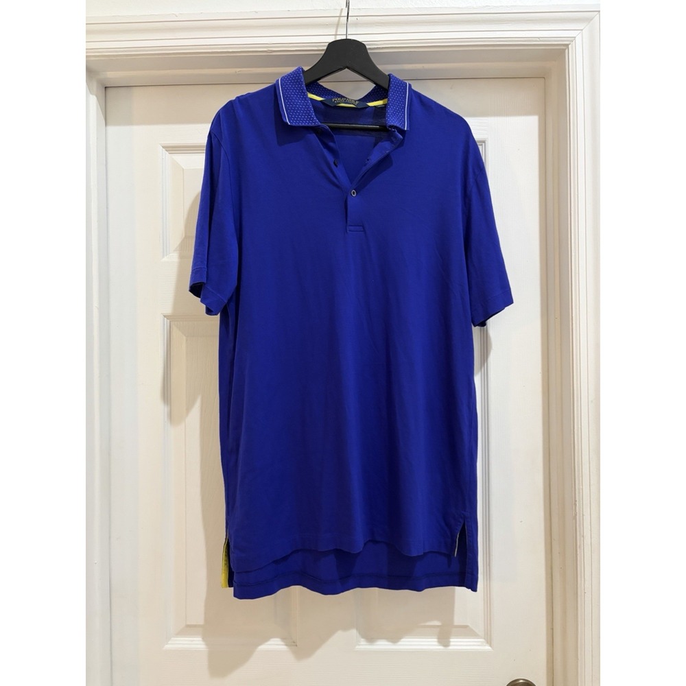 Ralph Lauren Men's Performance Golf Polo Blue Short Sleeve Shirt Size Medium
